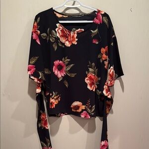 West Kei Orange and Pink Boxy Blouse Relaxed Fit